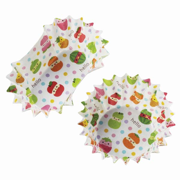 ひょっこりフルーツ お弁当カップ 丸・小判セット [P-3126] - 220円 : TORUNE／トルネの楽しいランチグッズ