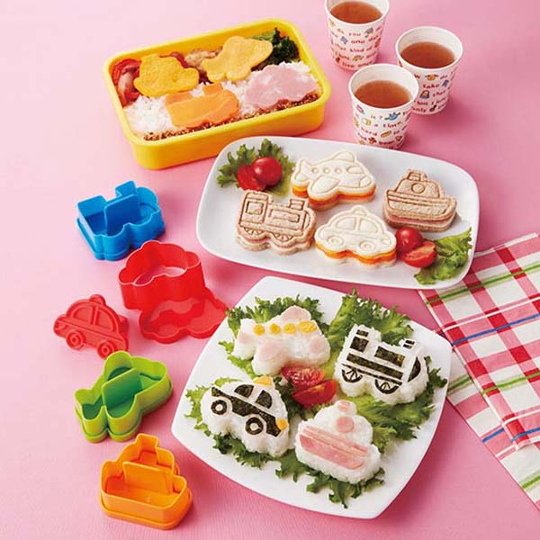 ライス＆パン押し抜き型 のりもの [P-3366] - 440円 : TORUNE／トルネの楽しいランチグッズ