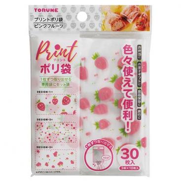 プリントポリ袋　ピンクフルーツ