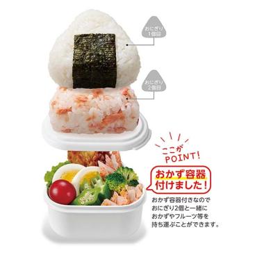 おかず容器付き 保冷おにぎりケース 2個用（BR）