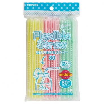 Packed Flexible Straw 80P [M] 19cm
