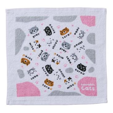 Towel & Anti-Bacterial Case Set \'Cats Assortment\'